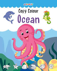 Copy Colour Ocean by Jolly Kids book cover