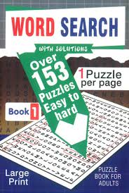Word Search With Solutions: 150+ Puzzles For Adults (Book 1) by Mamta Garg book cover